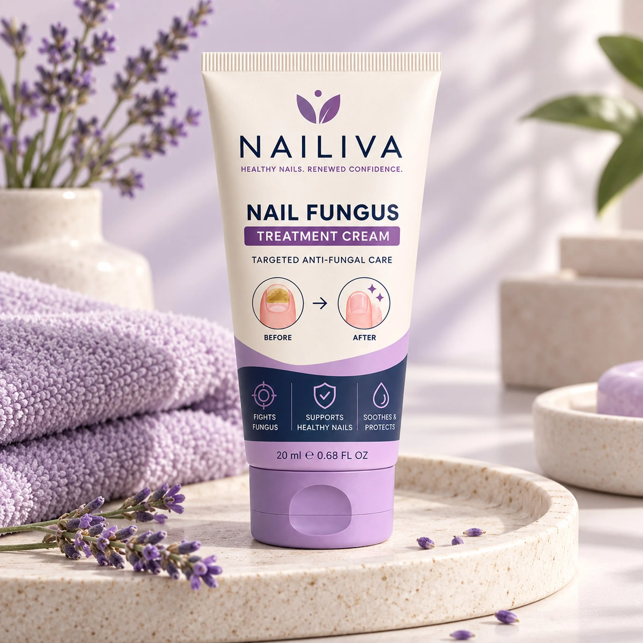 Nailiva nail care cream packaging, front view